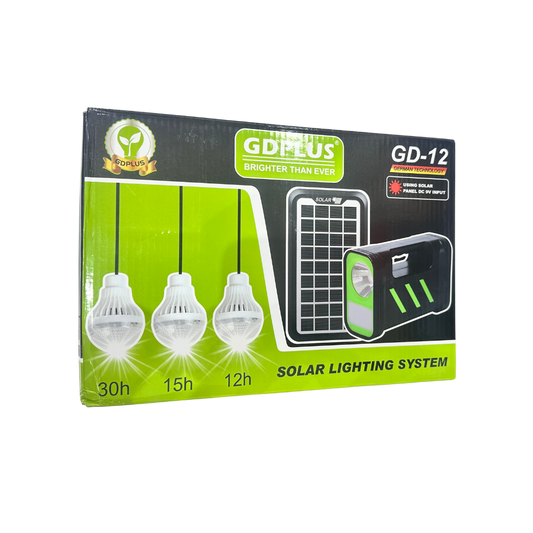 GD12 Solar Lighting System with 3 bulb | Finefair Qatar