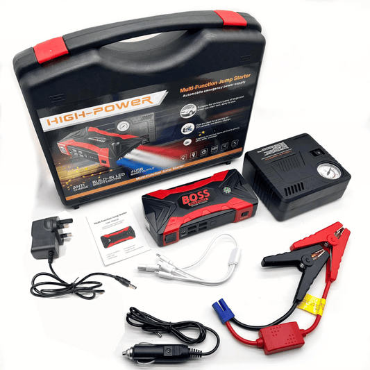 Boss Multi Function Jump Starter with Air Compressor - Finefair